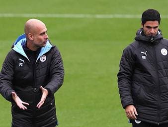 Nach zehn Jahren bei Manchester City wird Pep Guardiola in der kommenden Saison dort nicht mehr an der Seitenlinie stehen. Die Liga wird "den besten Trainer der Fußballgeschichte" vermissen, meint Arsenal-Coach Mikel Arteta.