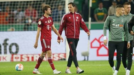 Toppmöller (r.) und Müller 2021 gemeinsam beim FC Bayern