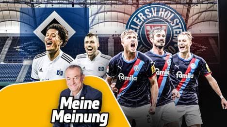 SPORT1-Kommentator Markus Höhner (v.) hält Kiel in Hamburg aus gutem Grund nicht für chancenlos