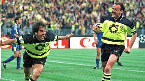 Karl-Heinz Riedle Jürgen Kohler Borussia Dortmund Juventus Turin Champions League Finale