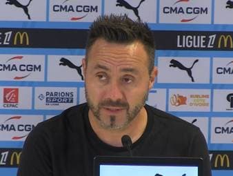 Roberto De Zerbi freut sich über die Rückkehr von Pierre-Emerick Aubameyang zu Olympique Marseille. Der Trainer vergleicht das Comeback des Stürmers emotional mit einer "Schachtel Pralinen".