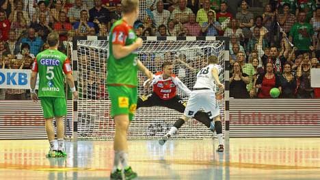 Kiels Niclas Ekberg scheiterte in der Schlusssekunde mit einem Strafwurf an Dario Quenstedt