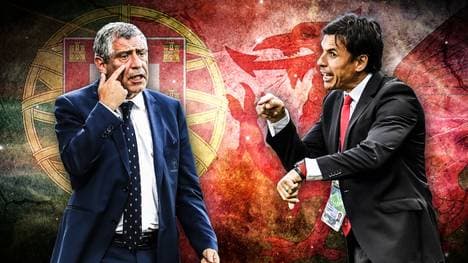 Fernando Santos und Chris Coleman