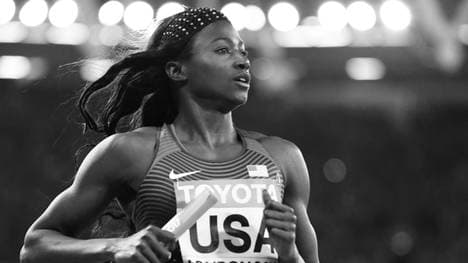 Tori Bowie bei den Weltmeisterschaften in London 2017