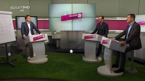 Pele Wollitz und Thomas Strunz in der Telekom Spieltaganalyse