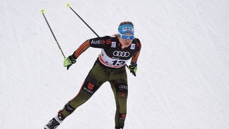 Langläuferin Sandra Ringwald in Aktion