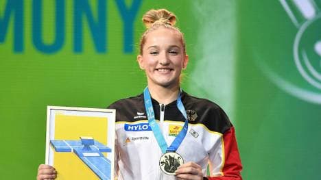 Stolze Europameisterin: Karina Schönmaier 