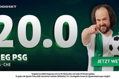 ODDSET Quotenboost: 20,0 Quote für PSG-Sieg vs. Chelsea am 11.03.26