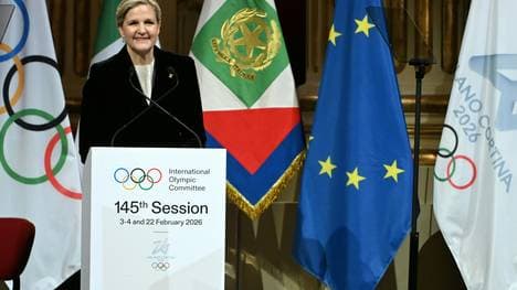 Kirsty Coventry während ihrer Rede in der Scala