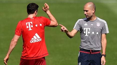 Robert Lewandowski ist über den Abschied von Pep Guardiola nicht wirklich erfreut