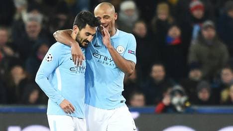Gündogan und Kompany im Februar 2018 bei Manchester City