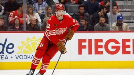 Moritz Seider feierte mit Detroit einen Überraschungssieg