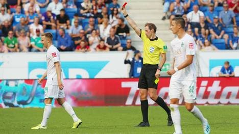 Johannes Eggestein flog mit Gelb-Rot vom Platz