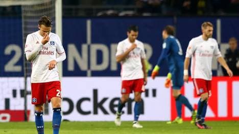 HSV-Spieler nach Gegentor