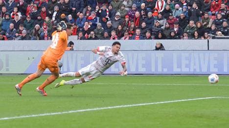 Luis Díaz (r.) kommt im gegnerischen Sechzehner zu Fall
