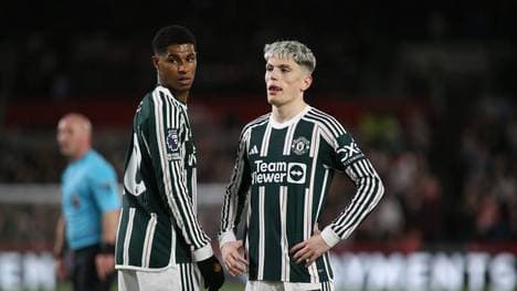 Marcus Rashford (l.) und Alejandro Garnacho wurde vor dem Manchester-Derby aus dem Kader gestrichen