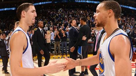 Stephen Curry und Klay Thompson sind mit den Golden State Warriors im Aufwind