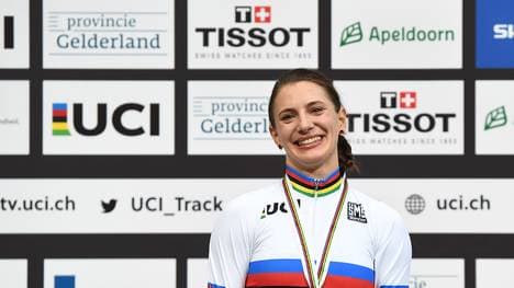 Miriam Welte kämpft bei den European Championships mit Emma Hinze um Bronze im Teamsprint