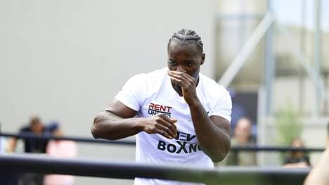 Tiafack am Freitag bei einem Medientermin