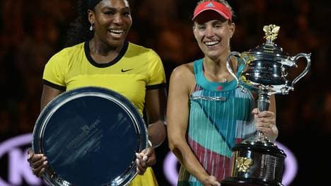 Kerber (r.) feierte in Melbourne den ersten großen Titel
