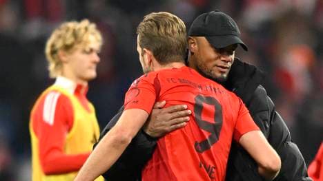 Harry Kane (l.) mit Vincent Kompany