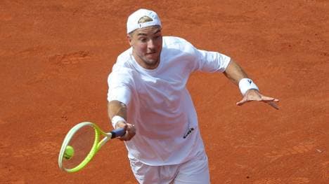 Jan-Lennard Struff beim Training am Samstag