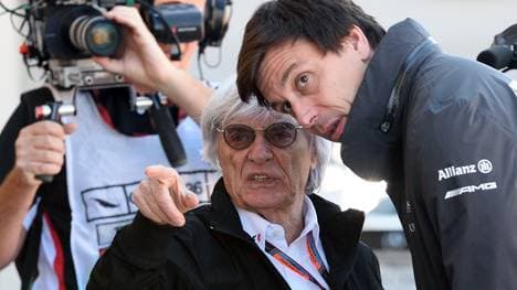 Bernie Ecclestone und Toto Wolff im Gespräch