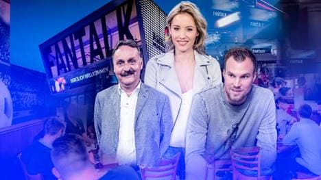 Peter Neururer (l.) und Kevin Großkreutz (r.) sind bei Laura Papendick (M.) zu Gast