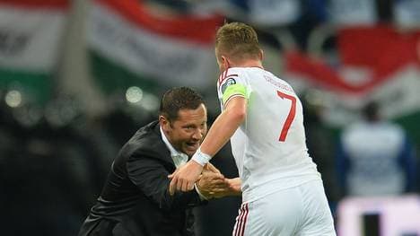 Pal Dardai (l.) ist Trainer der ungarischen Nationalelf und von Hertha BSC