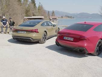Audi RS7 Sportback mit V8-Motor gegen Audi e-tron GT RS auf Elektrobasis. Zwei Sportlimousinen mit rund 600PS, die Rennfahrerin Laura-Marie Geissler und Chris überzeugen müssen. Außerdem: der Underdog in der Luxusklasse - der Genesis GV60 zeigt wie ein perfektes Elektroauto sein muss. Und wenn ihr euch schon immer gefragt habt wer sich die Namen für die Automodelle ausdenkt, dann müsst ihr Autonamenpapst Manfred Gotta kennenlernen.