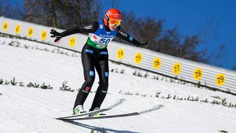 Nicht ideal gelandet: Selina Freitag