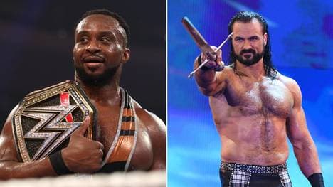 Drew McIntyre (r.) forderte am Ende von WWE RAW Big E