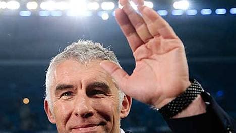 Mirko Slomka hatte gegen Sturm Graz Grund zum Jubeln