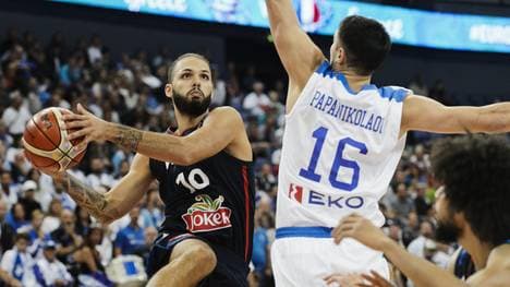 Evan Fournier (l.) ist Frankreichs zweitbester Werfer im Turnierverlauf