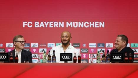 Kompany bei seiner Vorstellung in München