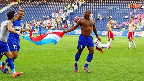 F91 Düdelingen feiert gegen Red Bull Salzburg