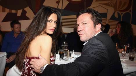 Lothar Matthäus mit seiner früheren Freundin Joanna Tuczynska bei einer Feier im Januar 2012