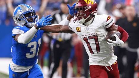 NFL-Superstar Terry McLaurin (r.) fing 2024 insgesamt 13 Touchdowns für die Washington Commanders