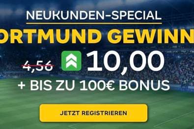 Merkur Bets Quotenboost: 10er Quote für BVB-Sieg gegen Bayern am 28.02. 