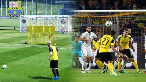 Wie Messi in der FIFA-Serie: Gonzalo Castro vom BVB schlägt einen Freistoß gegen Real Madrid