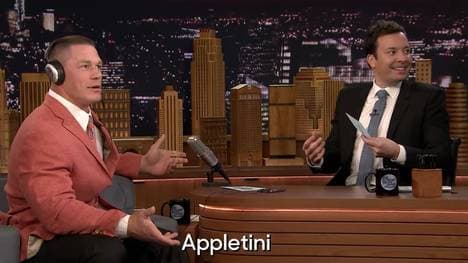 WWE-Star John Cena (l.) war bei Late-Night-Talker Jimmy Fallon in guter Form