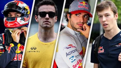 Von der Kettenreaktion um Honda und Toro Rosso betroffen (v.l.): Pierre Gasly, Jolyon Palmer, Carlos Sainz, Daniil Kwjat