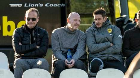 Hans Joachim Watzke (l.) fehlt beim Topspiel zwischen dem BVB und FC Bayern