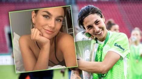 Sara Doorsoun vom VfL Wolfsburg (r.) und “Princess-Charming”-Siegerin Lou Schaaf sind offenbar ein Paar