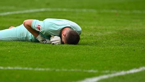 Dresdens Torwart Lennart Grill verletzte sich gegen Düsseldorf