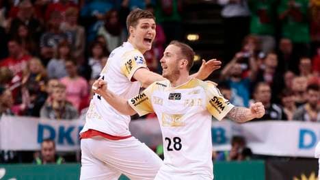 Finn Lemke und Robert Weber vom SC Magdeburg konnten in der Saison bislang erst einmal jubeln