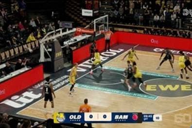 Spiel Highlights zu EWE Baskets Oldenburg - BMA365 Bamberg Baskets