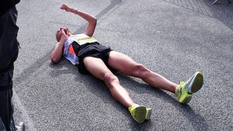 Hendrik Pfeiffer beim Marathon in Hannover im April 2022