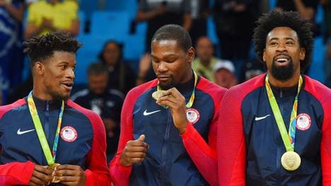 BASKETBALL-OLY-2016-RIO-USA-SRB-ESP-PODIUM