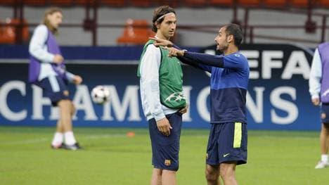Barcelona's Swedish forward Zlatan Ibrah